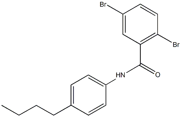 2,5-dibromo-N-(4-butylphenyl)benzamide Struktur