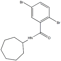 2,5-dibromo-N-cycloheptylbenzamide Struktur