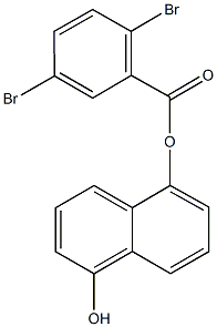 5-hydroxy-1-naphthyl 2,5-dibromobenzoate Struktur