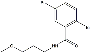 2,5-dibromo-N-(3-methoxypropyl)benzamide Struktur