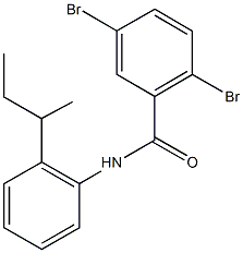 2,5-dibromo-N-(2-sec-butylphenyl)benzamide Struktur