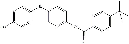 4-[(4-hydroxyphenyl)sulfanyl]phenyl 4-tert-butylbenzoate Struktur