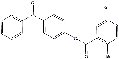 4-benzoylphenyl 2,5-dibromobenzoate Struktur