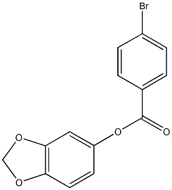 1,3-benzodioxol-5-yl 4-bromobenzoate Struktur