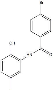 4-bromo-N-(2-hydroxy-5-methylphenyl)benzamide Struktur