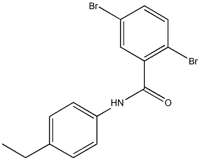 2,5-dibromo-N-(4-ethylphenyl)benzamide Struktur