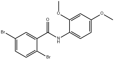 2,5-dibromo-N-(2,4-dimethoxyphenyl)benzamide Struktur