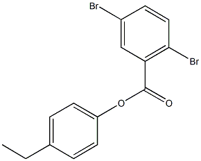 4-ethylphenyl 2,5-dibromobenzoate Struktur