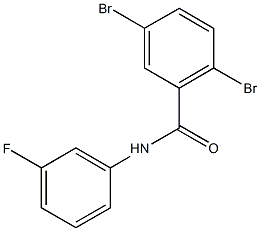 2,5-dibromo-N-(3-fluorophenyl)benzamide Struktur