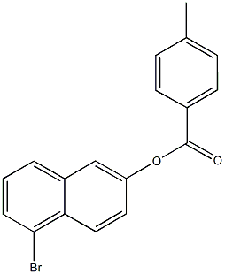 5-bromo-2-naphthyl 4-methylbenzoate Struktur