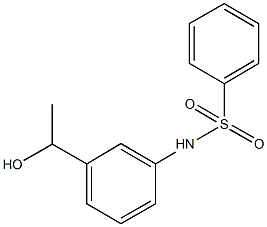 N-[3-(1-hydroxyethyl)phenyl]benzenesulfonamide Struktur