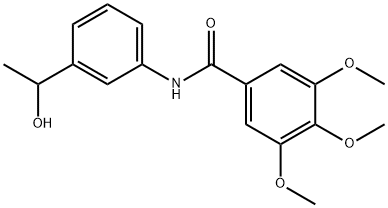 N-[3-(1-hydroxyethyl)phenyl]-3,4,5-trimethoxybenzamide Struktur