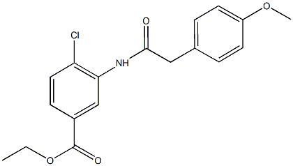 ethyl 4-chloro-3-{[(4-methoxyphenyl)acetyl]amino}benzoate Struktur