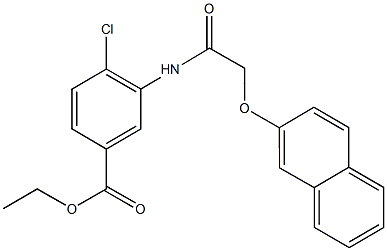 ethyl 4-chloro-3-{[(2-naphthyloxy)acetyl]amino}benzoate Struktur