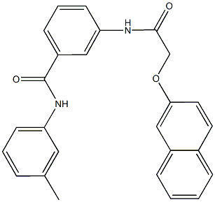 N-(3-methylphenyl)-3-{[(2-naphthyloxy)acetyl]amino}benzamide Struktur