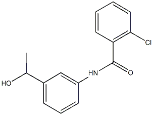 2-chloro-N-[3-(1-hydroxyethyl)phenyl]benzamide Struktur