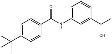 4-tert-butyl-N-[3-(1-hydroxyethyl)phenyl]benzamide Struktur