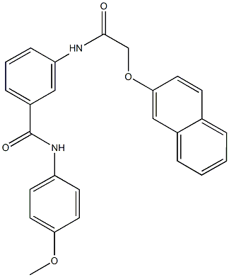 N-(4-methoxyphenyl)-3-{[(2-naphthyloxy)acetyl]amino}benzamide Struktur