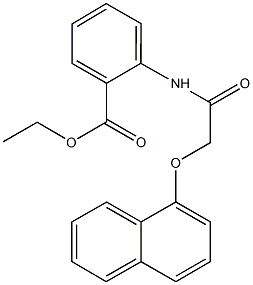 ethyl 2-{[(1-naphthyloxy)acetyl]amino}benzoate Struktur