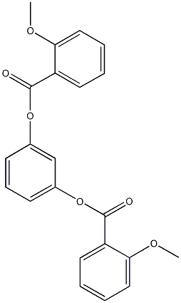 3-[(2-methoxybenzoyl)oxy]phenyl 2-methoxybenzoate Struktur