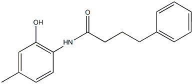 N-(2-hydroxy-4-methylphenyl)-4-phenylbutanamide Struktur