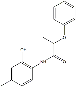 N-(2-hydroxy-4-methylphenyl)-2-phenoxypropanamide Struktur