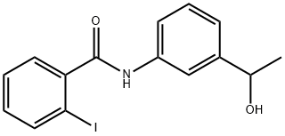 N-[3-(1-hydroxyethyl)phenyl]-2-iodobenzamide Struktur