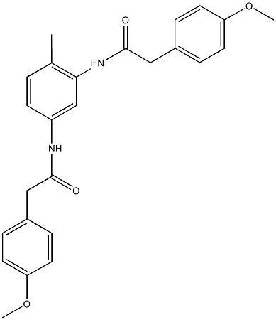 2-(4-methoxyphenyl)-N-(3-{[(4-methoxyphenyl)acetyl]amino}-4-methylphenyl)acetamide Struktur