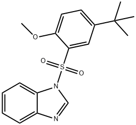 2-(1H-benzimidazol-1-ylsulfonyl)-4-tert-butylphenyl methyl ether Struktur