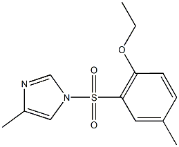 ethyl 4-methyl-2-[(4-methyl-1H-imidazol-1-yl)sulfonyl]phenyl ether Struktur