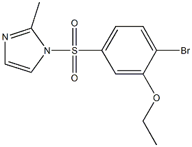 2-bromo-5-[(2-methyl-1H-imidazol-1-yl)sulfonyl]phenyl ethyl ether Struktur