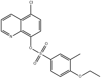 5-chloro-8-quinolinyl 4-ethoxy-3-methylbenzenesulfonate Struktur