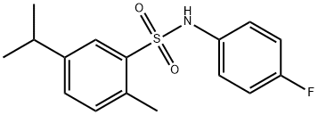 N-(4-fluorophenyl)-5-isopropyl-2-methylbenzenesulfonamide Struktur