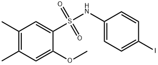 N-(4-iodophenyl)-2-methoxy-4,5-dimethylbenzenesulfonamide Struktur