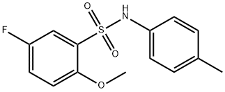 5-fluoro-2-methoxy-N-(4-methylphenyl)benzenesulfonamide Struktur