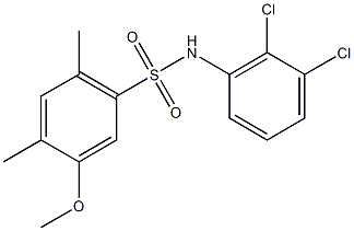 N-(2,3-dichlorophenyl)-5-methoxy-2,4-dimethylbenzenesulfonamide Struktur