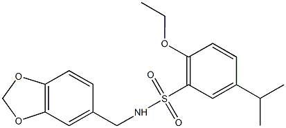 N-(1,3-benzodioxol-5-ylmethyl)-2-ethoxy-5-isopropylbenzenesulfonamide Struktur