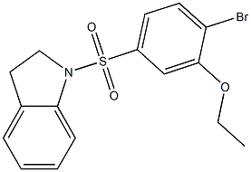 2-bromo-5-(2,3-dihydro-1H-indol-1-ylsulfonyl)phenyl ethyl ether Struktur