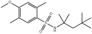 4-methoxy-2,5-dimethyl-N-(1,1,3,3-tetramethylbutyl)benzenesulfonamide Struktur