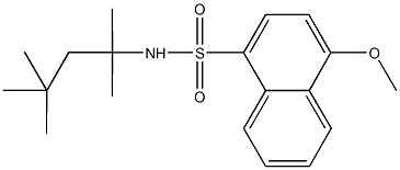 4-methoxy-N-(1,1,3,3-tetramethylbutyl)-1-naphthalenesulfonamide Struktur