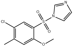 4-chloro-2-(1H-imidazol-1-ylsulfonyl)-5-methylphenyl methyl ether Struktur