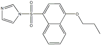 4-(1H-imidazol-1-ylsulfonyl)-1-naphthyl propyl ether Struktur