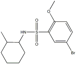 5-bromo-2-methoxy-N-(2-methylcyclohexyl)benzenesulfonamide Struktur