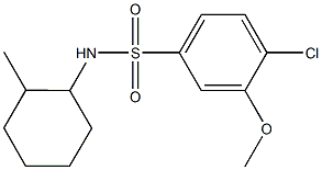 4-chloro-3-methoxy-N-(2-methylcyclohexyl)benzenesulfonamide Struktur