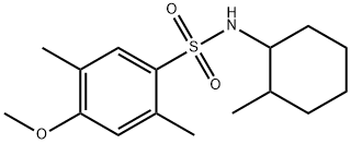 4-methoxy-2,5-dimethyl-N-(2-methylcyclohexyl)benzenesulfonamide Struktur