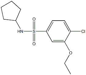 4-chloro-N-cyclopentyl-3-ethoxybenzenesulfonamide Struktur