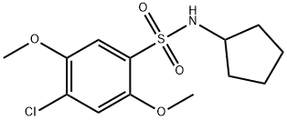 4-chloro-N-cyclopentyl-2,5-dimethoxybenzenesulfonamide Struktur