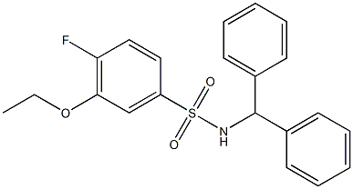 N-benzhydryl-3-ethoxy-4-fluorobenzenesulfonamide Struktur