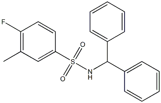 N-benzhydryl-4-fluoro-3-methylbenzenesulfonamide Struktur