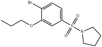 2-bromo-5-(1-pyrrolidinylsulfonyl)phenyl propyl ether Struktur